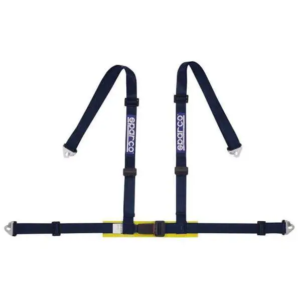 Ceinture de sport Sparco à 4 points  Noir  avec protecteur pelvien et attache crochet EMark