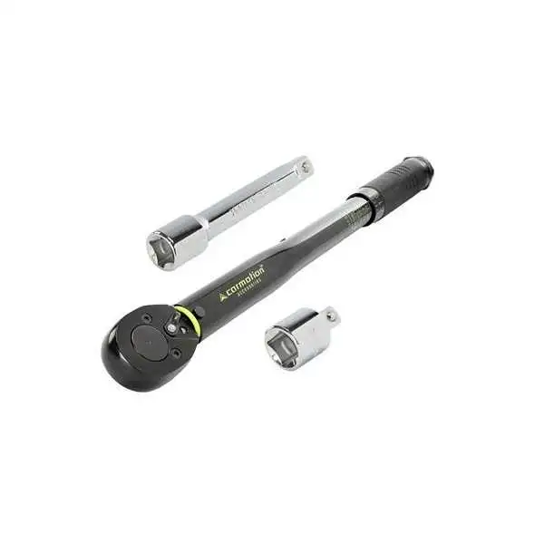 Clé dynamométrique 28-210 Nm, 1/2" avec adaptateur 1/2" 3/8" + rallonge 125 mm, certificat d'étalonnage