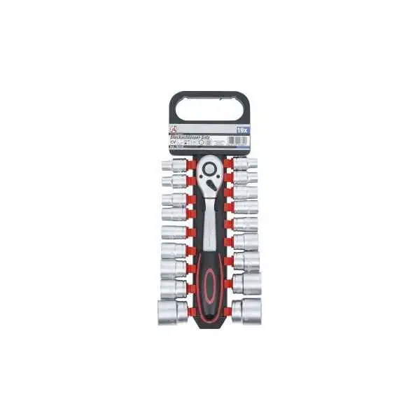 Coffret de douilles 12 5 mm 1/2" 8 32 mm 19 pièces