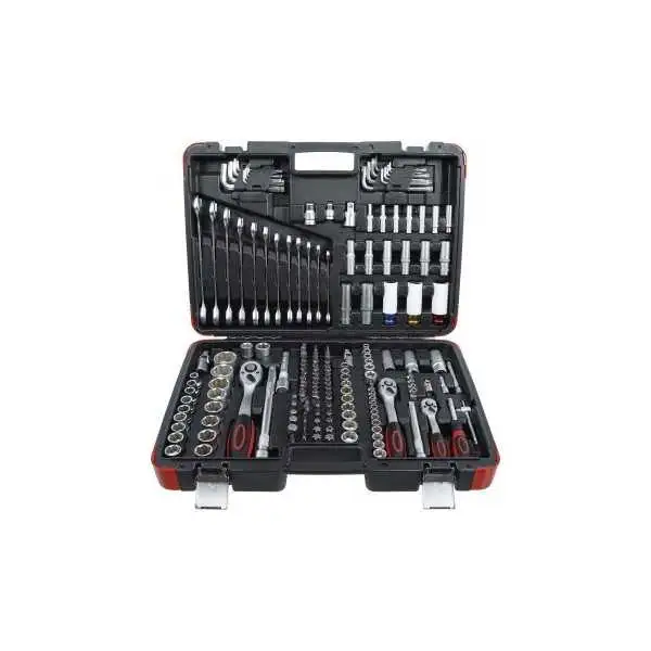 Coffret de douilles 6 3 mm 1/4" / 10 mm 3/8" / 12 5 mm 1/2" 176 pièces