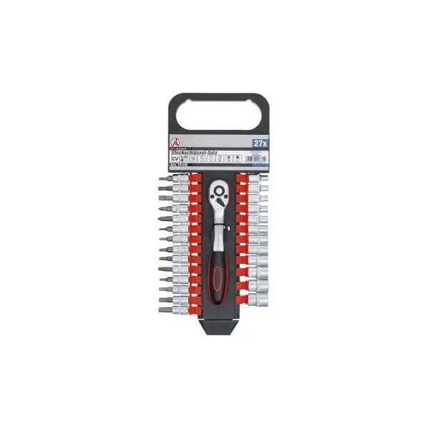 Coffret de douilles 6 3 mm 1/4" 4 13 mm 27 pièces
