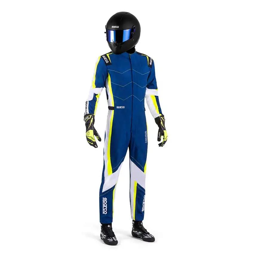 Combinaison Karting SPARCO KERB ADVANCED FIA 8877 2022 Bleu Jaune
