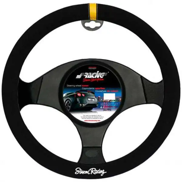 Couvre Volant Simoni Racing Carrera Look  3739cm  NoirJaune