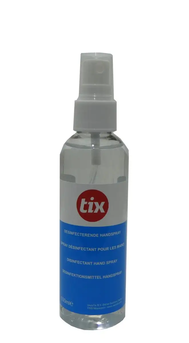 SPRAY DéSINFECTANT POUR LES MAINS TIX 100ML AVEC 70% D'ALCOOL