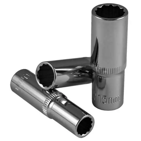 DOUILLE 3 8 12 PANS 65MM LONG 11MM CHROME