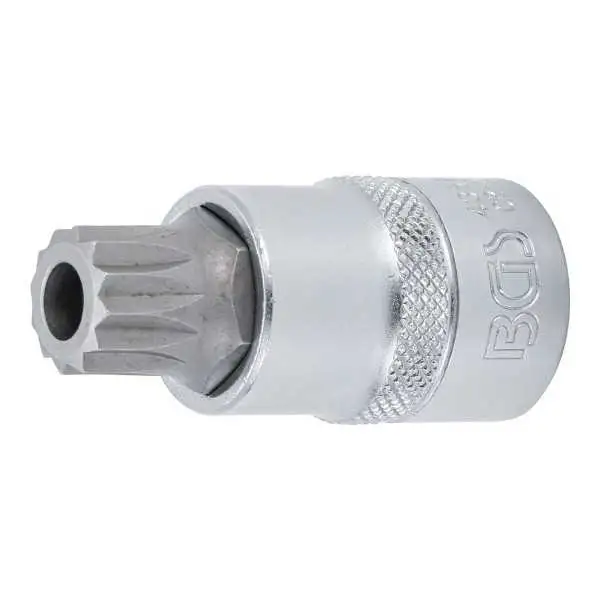 Douille à embouts 12 5 mm 1/2" denture multiple intérieure pour XZN avec perçage M16