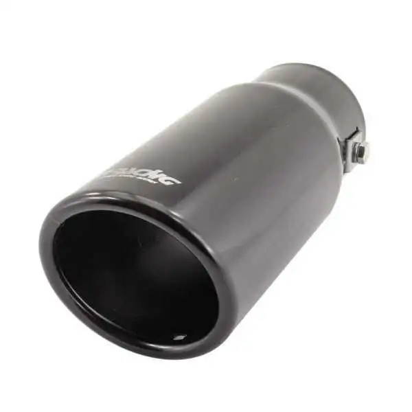 Embout déchappement Simoni Racing RondIncliné Inox Noir  Ø76xL180mm  Montage 64mm