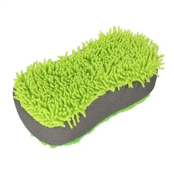 Éponge en microfibre douce, maille et chenille fine, 23x12x6 cm