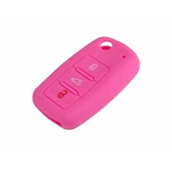 Étui à clés en silicone, VW - ancien type, rose
