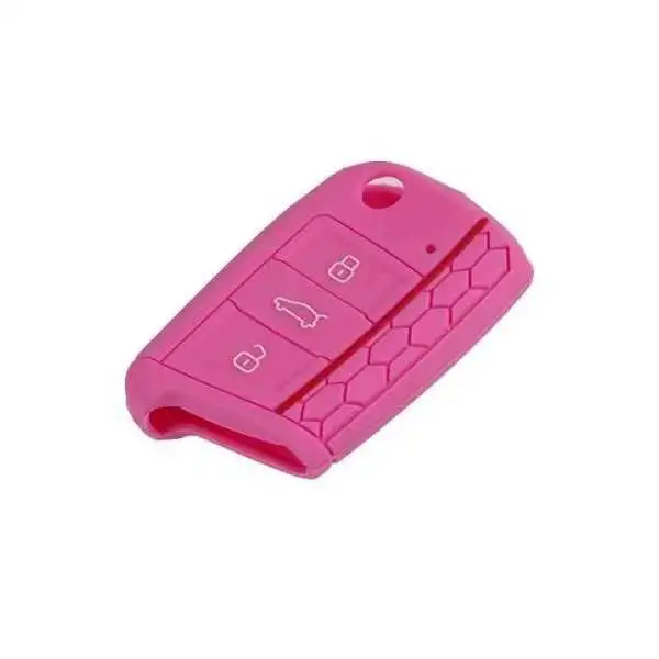 Étui à clés en silicone, VW - nouveau type, rose