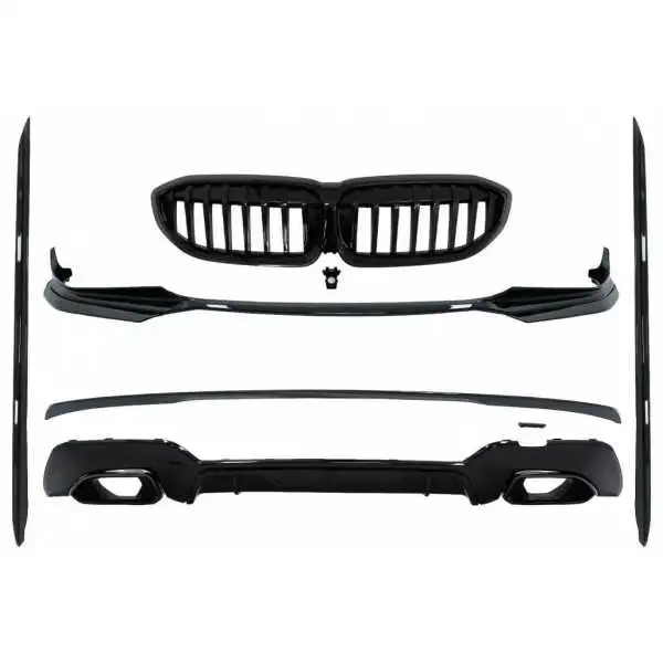 Kit Carrosserie Spoiler Calandre pour BMW 3 G20 G21 18+ M340i Look Noir Échappement Conseils
