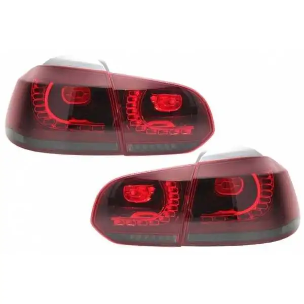 Feux arrière Full LED sur mesure pour VW Golf 6 VI (2008-2013) R20 Design Red Cherry avec clignotants dynamiques séquentiels (LH