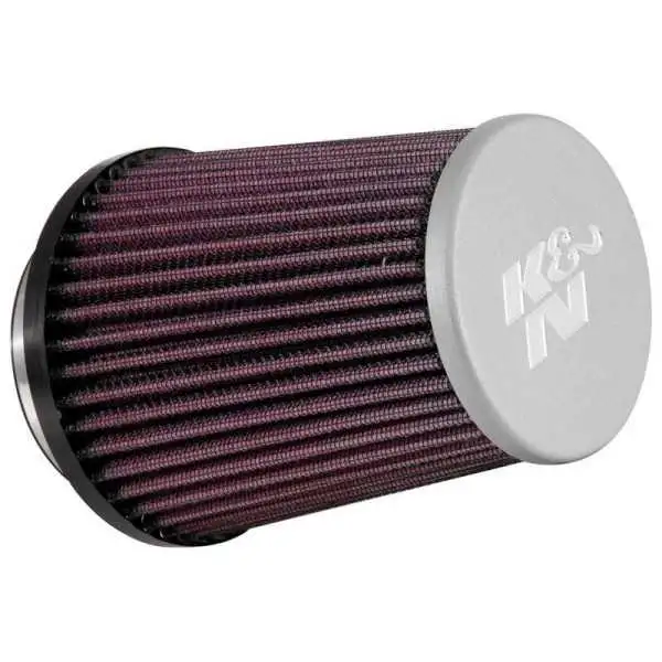 Filtre de remplacement universel KN Connexion conique 76mm  couvercle argenté RE5287