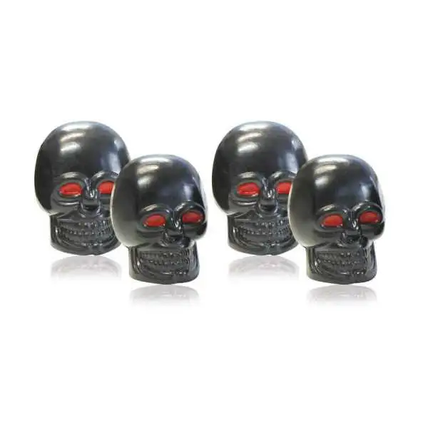 Foliatec AirCaps set de bouchons de valve Skull noir yeux rouges