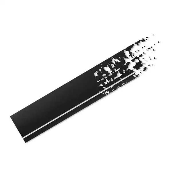 Foliatec Cardesign Sticker  Rayures  noir mat  Longueur 150cm x Largeur 22cm