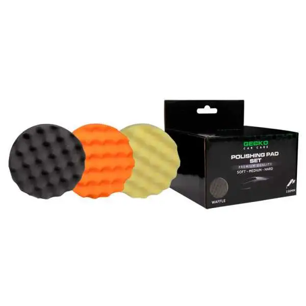 Gecko Tampons de polissage gaufrés 150mm 3pièces