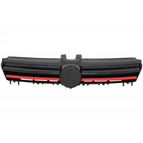 Calandre Centrale sur mesure pour VW Golf VII 7 5G (2013-2017) GTI R-Line Design Insertions Rouges