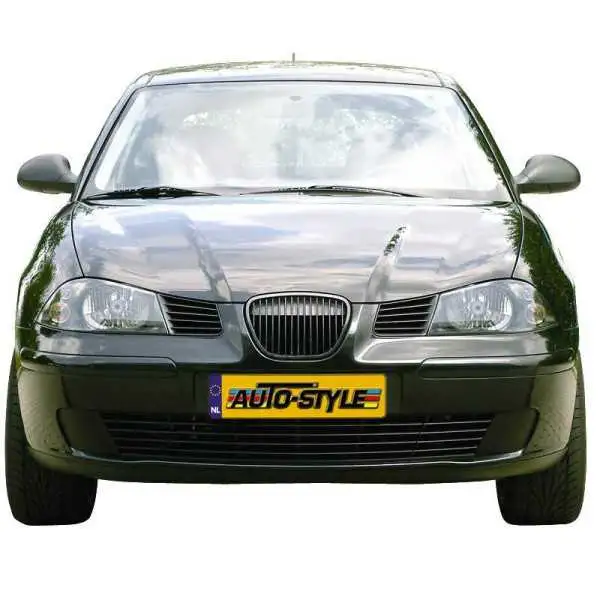 Grille sans emblème pour Seat IbizaCordoba 6L 20022008 avec bord noir