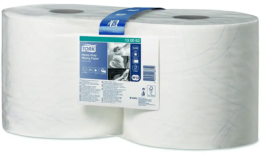 TORK ROULEAU DE PAPIER HAUTE RéSISTANCE 2 PLIS 23,5X34CM BLANC QUICKDRY