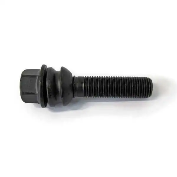 HR Boulon de roue conique avec bague mobile R14 M14x1.50  Longueur 29mm  Noir