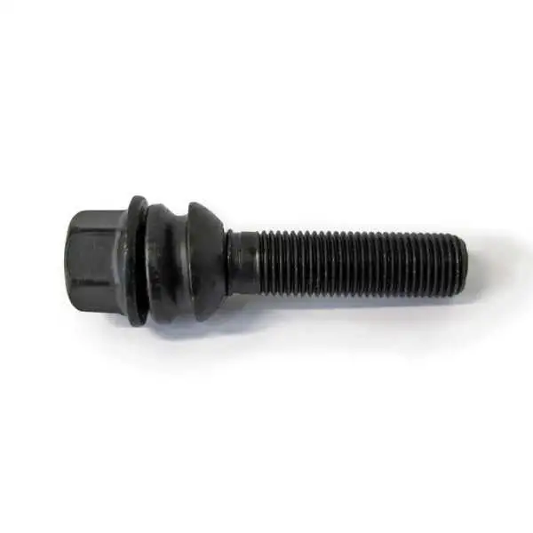 HR Boulon de roue conique avec bague mobile R14 M14x1.50  Longueur 43mm  Noir