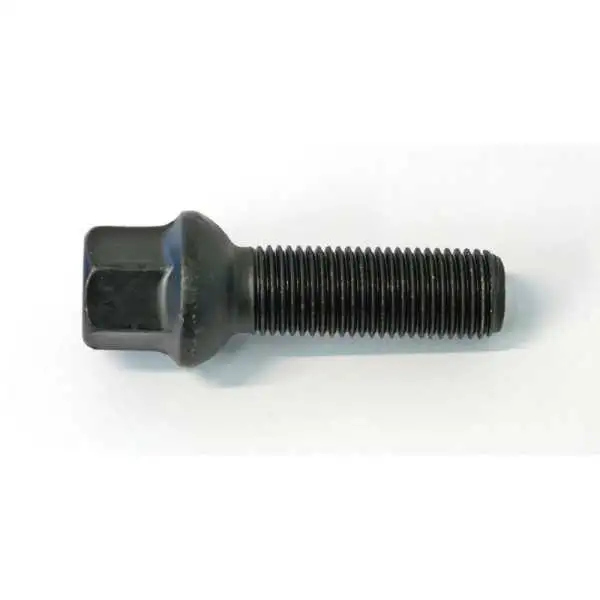 HR Boulon de roue convexe R13 M14x1.50  Longueur 38mm  Noir par exemple adapté pour VAG