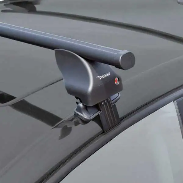 Jeu de barres de toit Twinny Load Steel S40 pour différents modèles Alfa RomeoRenault pour voitures sans barres de toit