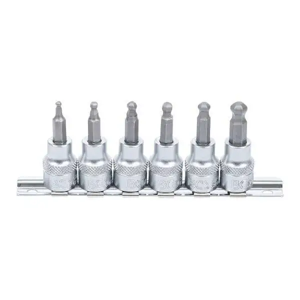 Jeu de douilles à embouts 10 mm 3/8" six pans intérieurs avec tête sphérique 3 8 mm 6 pièces