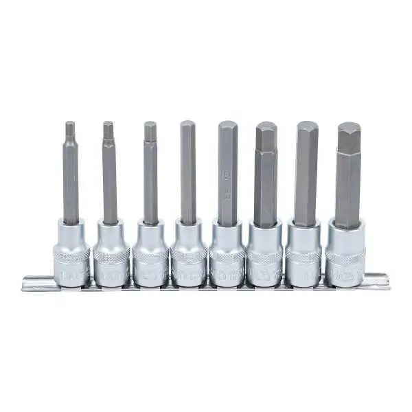 Jeu de douilles à embouts 12 5 mm 1/2" six pans intérieurs 5 13 mm 8 pièces