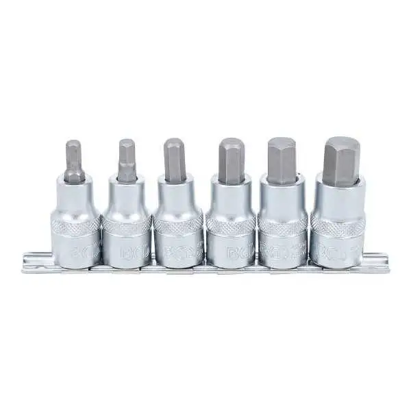 Jeu de douilles à embouts 12 5 mm 1/2" six pans intérieurs 6 14 mm 6 pièces