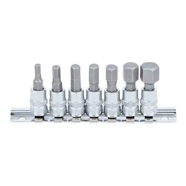 Jeu de douilles à embouts 6 3 mm 1/4" six pans intérieurs 4 12 mm 7 pièces