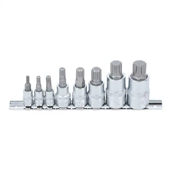 Jeu de douilles à embouts Denture multiple intérieure pour XZN M4 M16 8 pièces