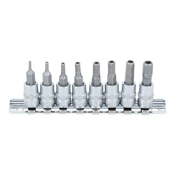 Jeu de douilles à embouts Empreinte carré femelle 6 3 mm 1/4" six pans femelle avec alésage 2 – 7 mm 8 pièces