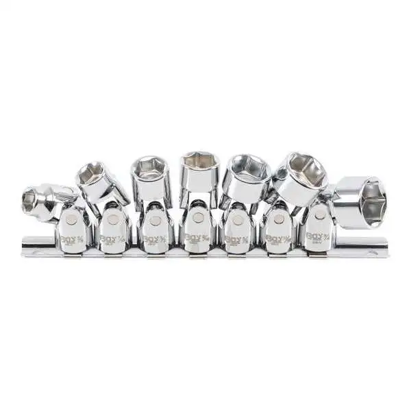 Jeu de douilles articulées six pans carré femelle 10 mm 3/8" 3/8" – 3/4" en pouces 7 pièces