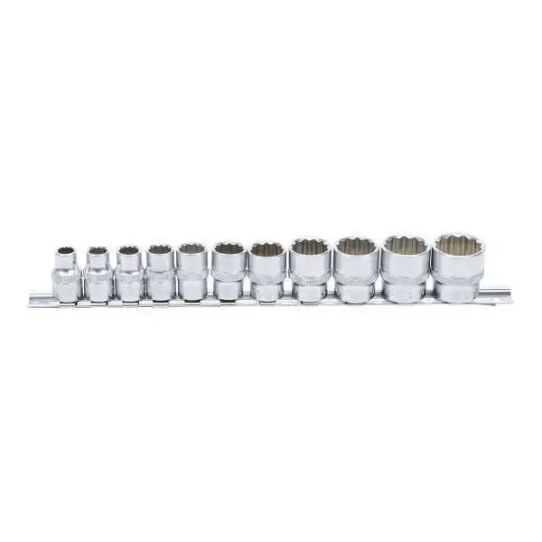 Jeu de Douilles douze pans 10 mm 3/8" en pouce 11 pièces