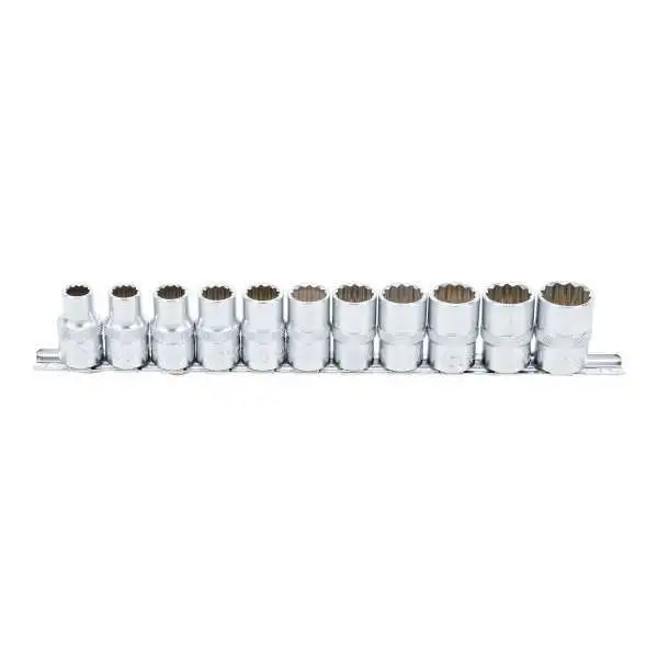 Jeu de Douilles douze pans 12 5 mm 1/2" 10 21 mm 11 pièces