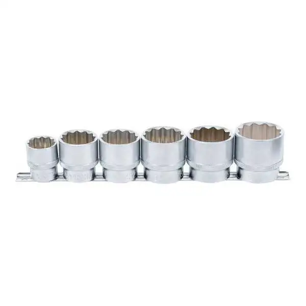 Jeu de Douilles douze pans 12 5 mm 1/2" 24 38 mm 6 pièces