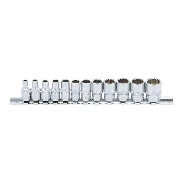 Jeu de Douilles douze pans 6 3 mm 1/4" en pouces 12 pièces