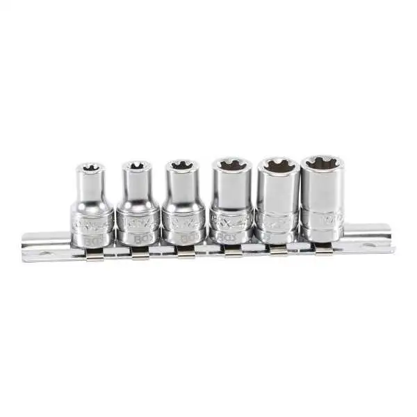Jeu de douilles profil T Plus pour Torx Plus 6 3 mm 1/4" 6EP 12EP 6 pièces