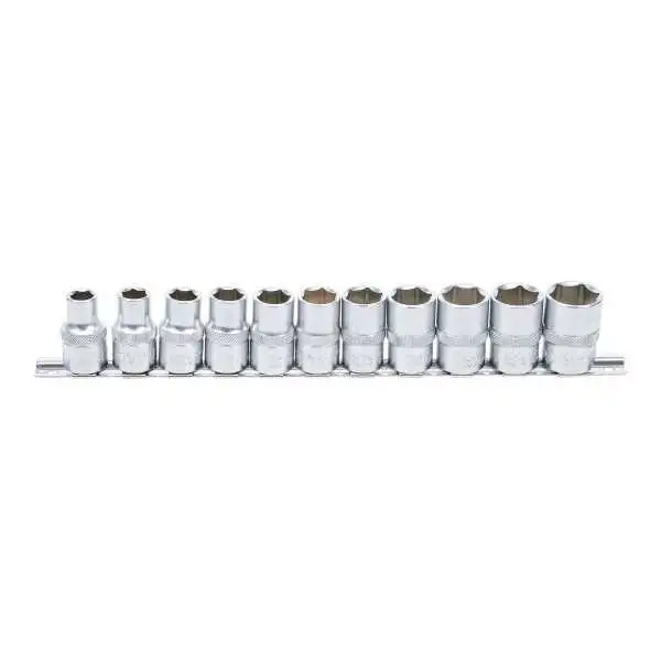 Jeu de Douilles six pans 12 5 mm 1/2" 10 21 mm 11 pièces