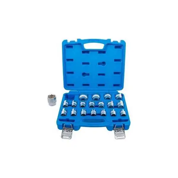 Jeu de Douilles six pans 12 5 mm 1/2" 8 32 mm 19 pièces