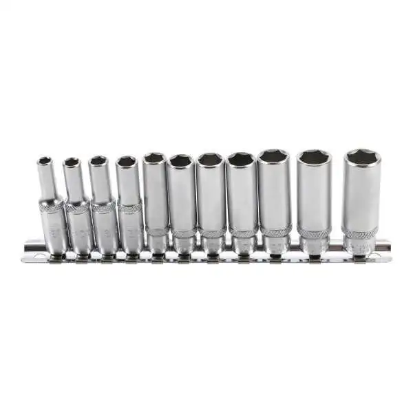 Jeu de douilles six pans longues 6 3 mm 1/4" 11 pièces