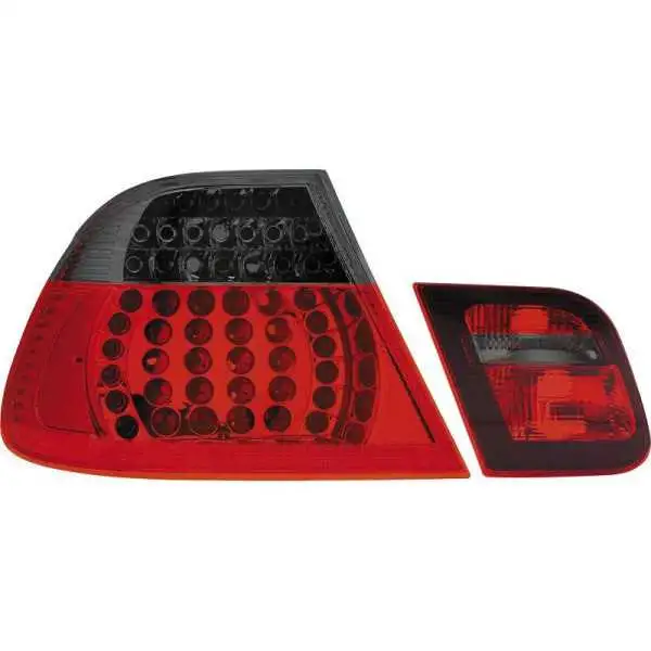 Jeu de feux arrière à LED pour BMW Série 3 E46 Berline 19982001  RougeFumée