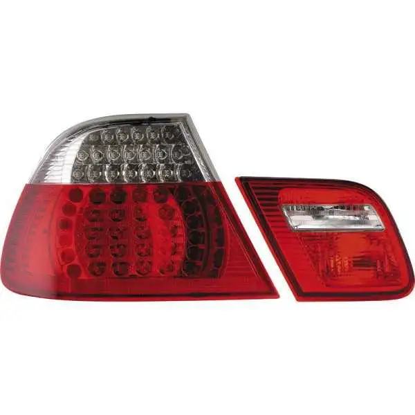Jeu de feux arrière à LED pour BMW Série 3 E46 Coupé 19992003  RougeClair