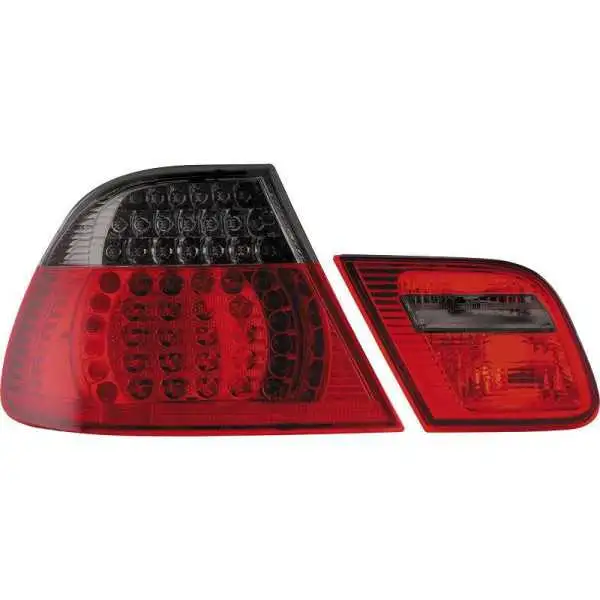 Jeu de feux arrière à LED pour BMW Série 3 E46 Coupé 19992003  RougeFumée