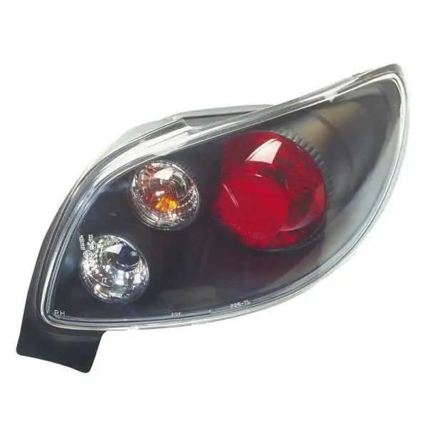 Jeu de feux arrière adaptable à Peugeot 206 CC  Noir