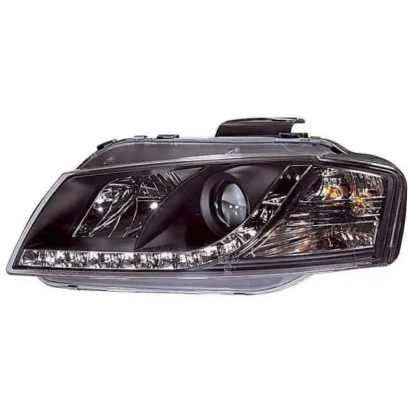 Jeu de phares avec DRL pour Audi A3 8P 20032008  Noir
