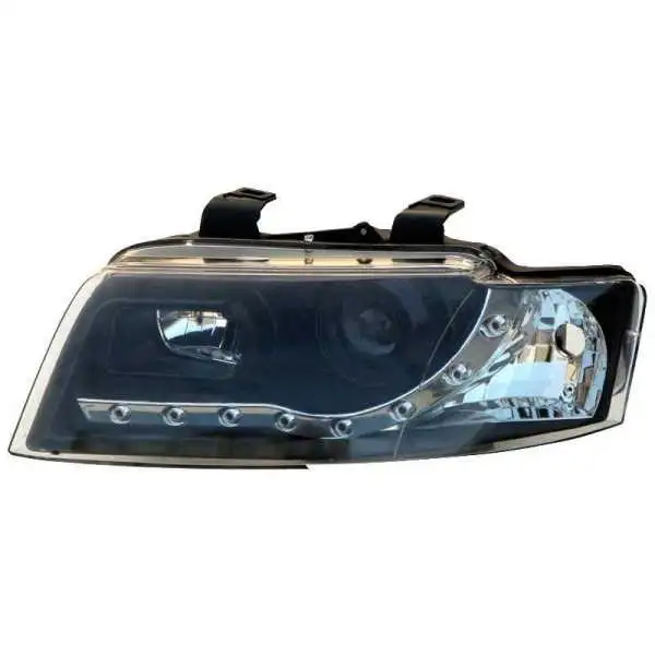 Jeu de Phares DRLLook pour Audi A4 8EB6 20012004  Noir