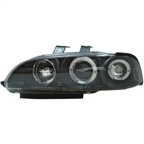Jeu de phares pour Honda Civic 23 portes 19921995  Noir  Yeux dange et clignotants inclus