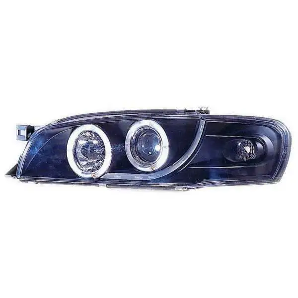 Jeu de phares pour Subaru Impreza 19972000  Noir  avec AngelEyes